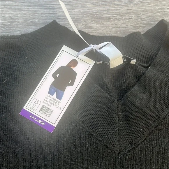 Nine West Women Black Sweater Sizes XXL - Picture 4 of 4